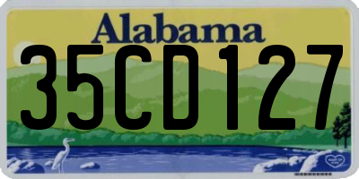 AL license plate 35CD127