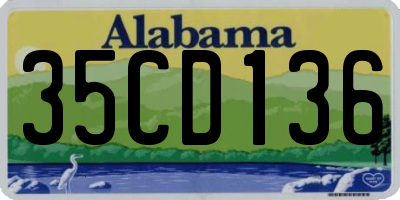 AL license plate 35CD136