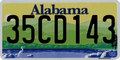 AL license plate 35CD143