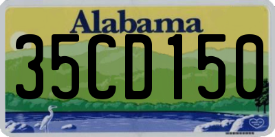 AL license plate 35CD150