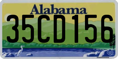 AL license plate 35CD156