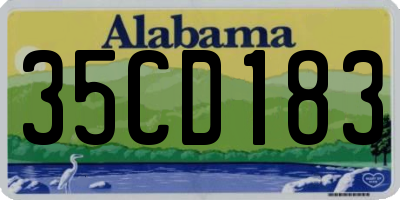 AL license plate 35CD183