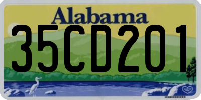 AL license plate 35CD201