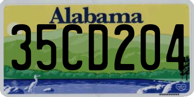 AL license plate 35CD204