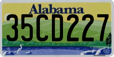 AL license plate 35CD227