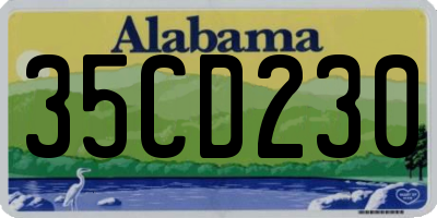 AL license plate 35CD230