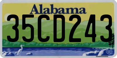 AL license plate 35CD243