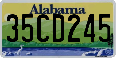 AL license plate 35CD245