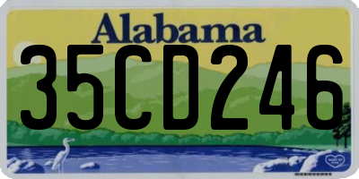 AL license plate 35CD246