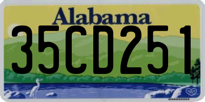 AL license plate 35CD251