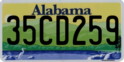 AL license plate 35CD259