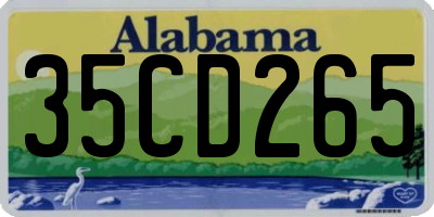 AL license plate 35CD265