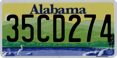 AL license plate 35CD274