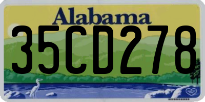 AL license plate 35CD278