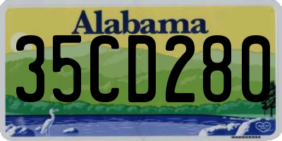 AL license plate 35CD280