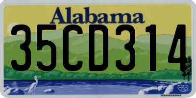 AL license plate 35CD314