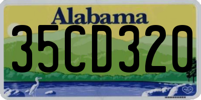 AL license plate 35CD320