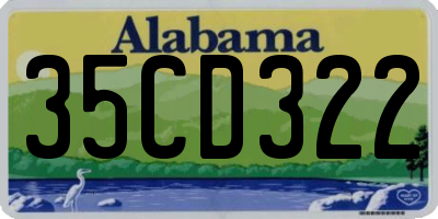 AL license plate 35CD322