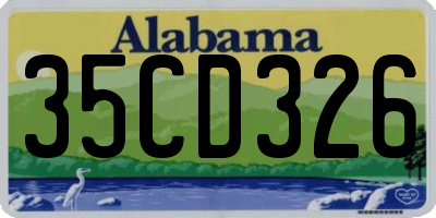 AL license plate 35CD326