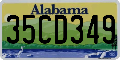 AL license plate 35CD349