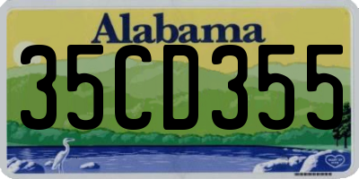 AL license plate 35CD355