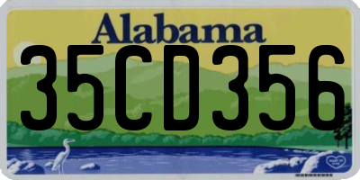 AL license plate 35CD356
