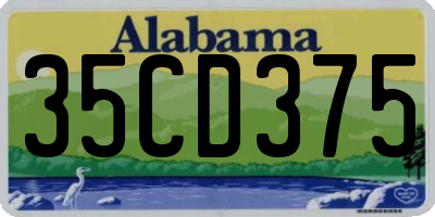 AL license plate 35CD375