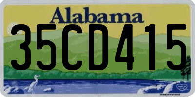 AL license plate 35CD415