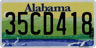 AL license plate 35CD418