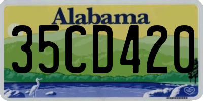 AL license plate 35CD420