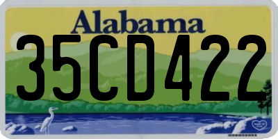 AL license plate 35CD422