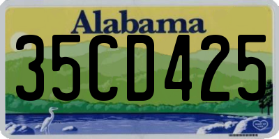 AL license plate 35CD425