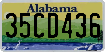 AL license plate 35CD436