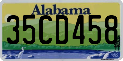 AL license plate 35CD458