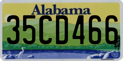 AL license plate 35CD466
