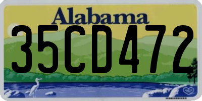 AL license plate 35CD472