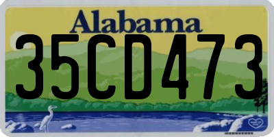 AL license plate 35CD473