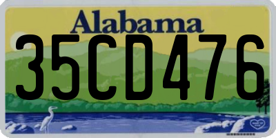AL license plate 35CD476