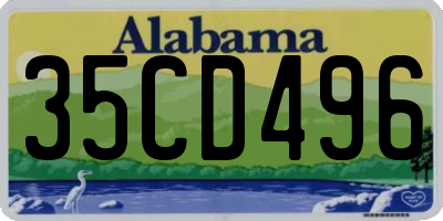 AL license plate 35CD496