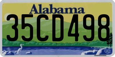 AL license plate 35CD498
