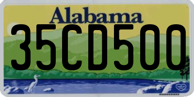 AL license plate 35CD500