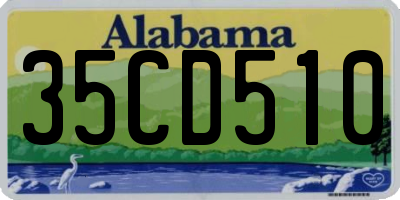 AL license plate 35CD510