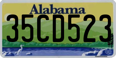 AL license plate 35CD523