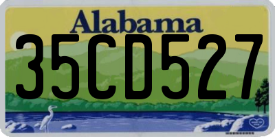 AL license plate 35CD527