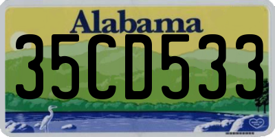 AL license plate 35CD533