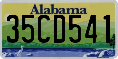 AL license plate 35CD541