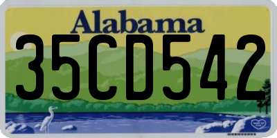 AL license plate 35CD542