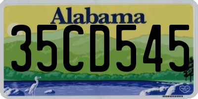 AL license plate 35CD545