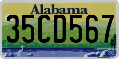 AL license plate 35CD567