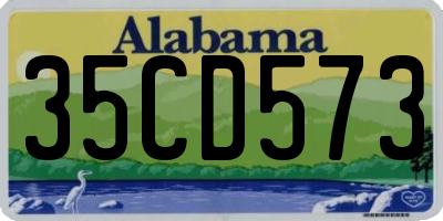 AL license plate 35CD573